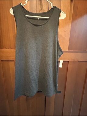 Charcoal Gray Sleeveless Tank Top Large NWT